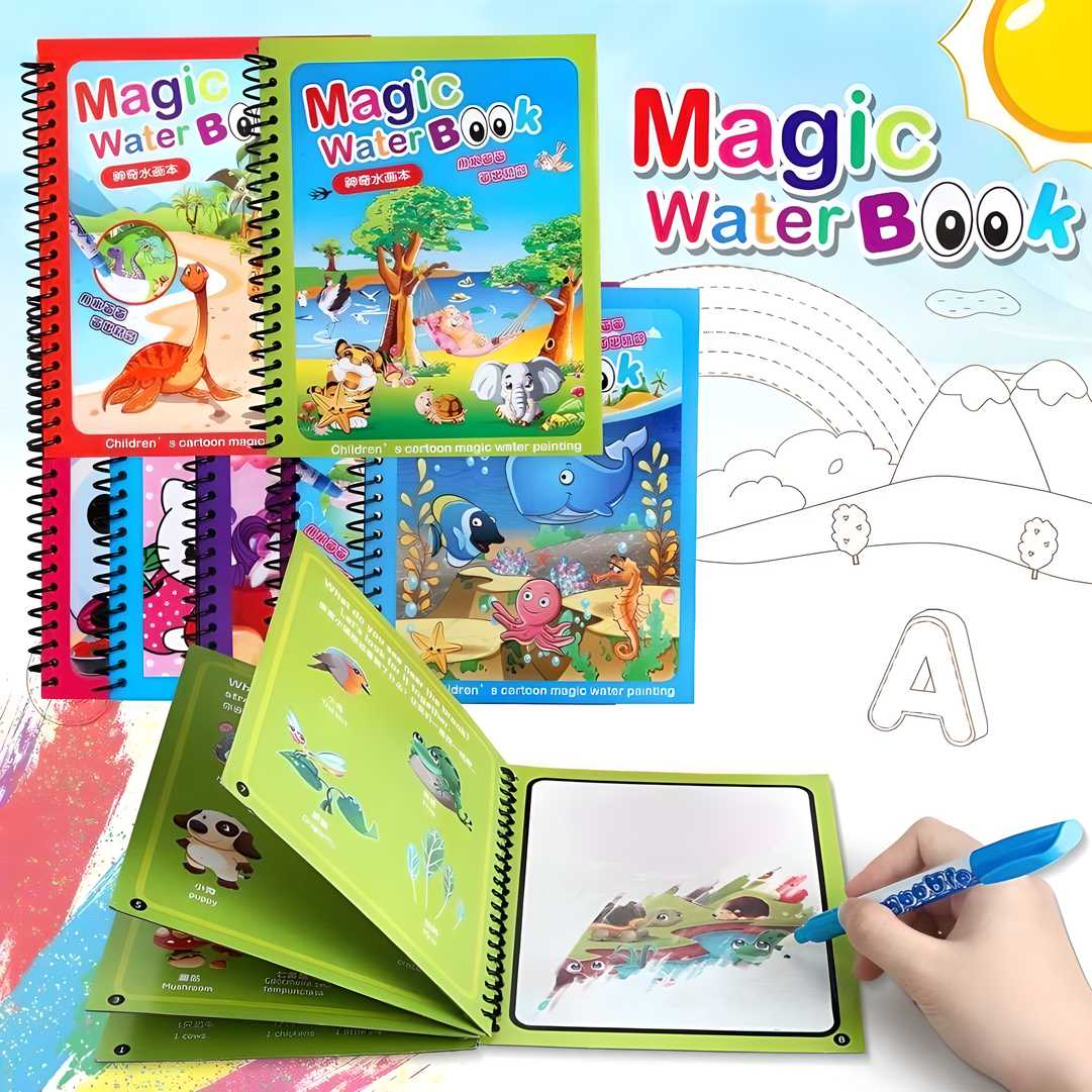 Reusable Magical Water Coloring Quick Dry Book With Pen