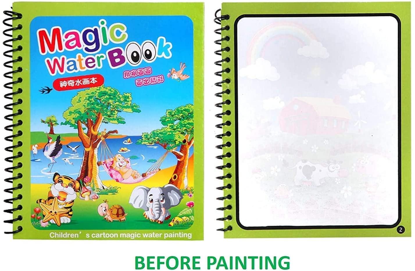 Reusable Magical Water Coloring Quick Dry Book With Pen
